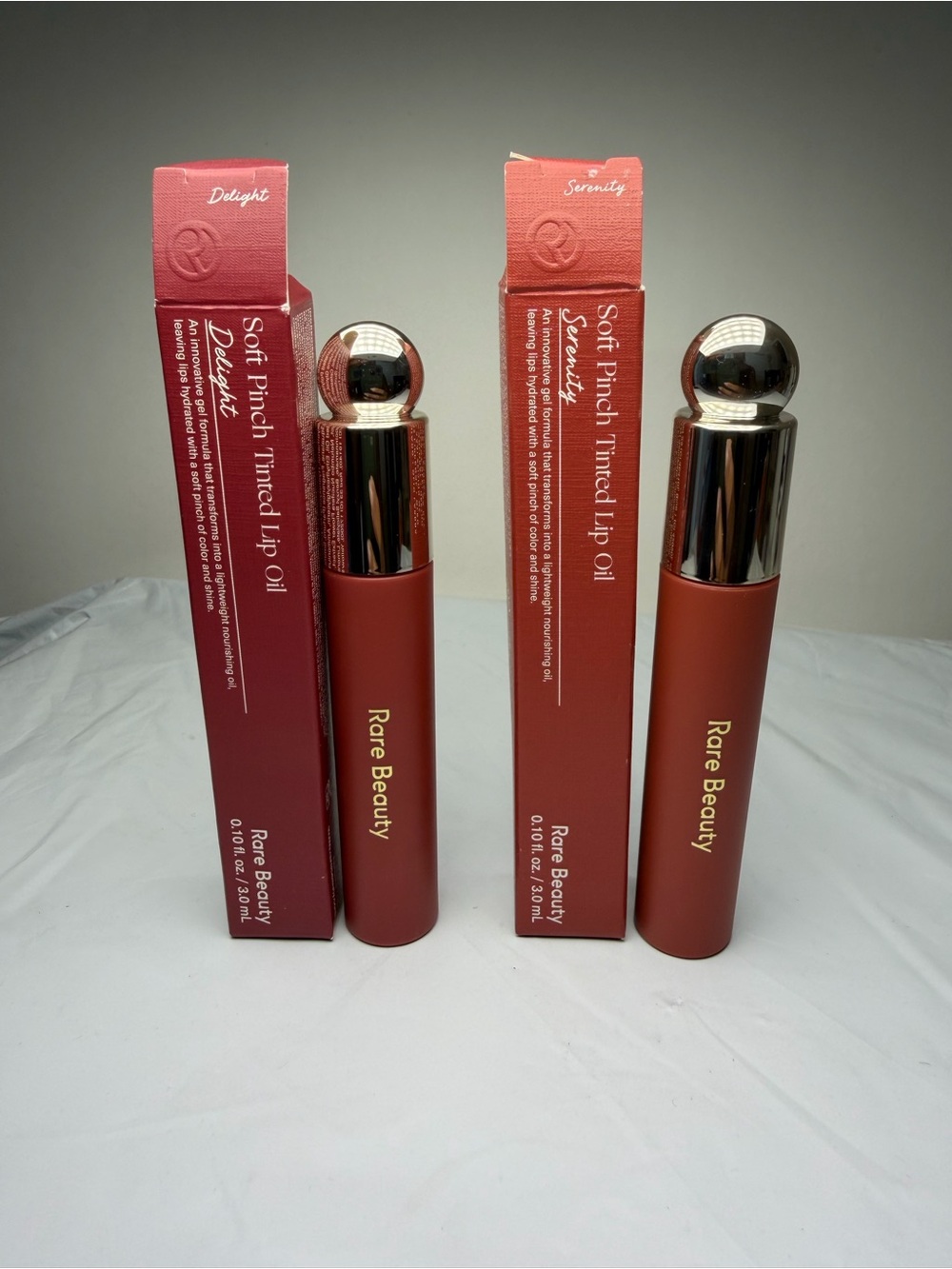 Rare Beauty Soft Pinch Tinted Lip Oil - Delight & Serenity (Deep Rose Shades)